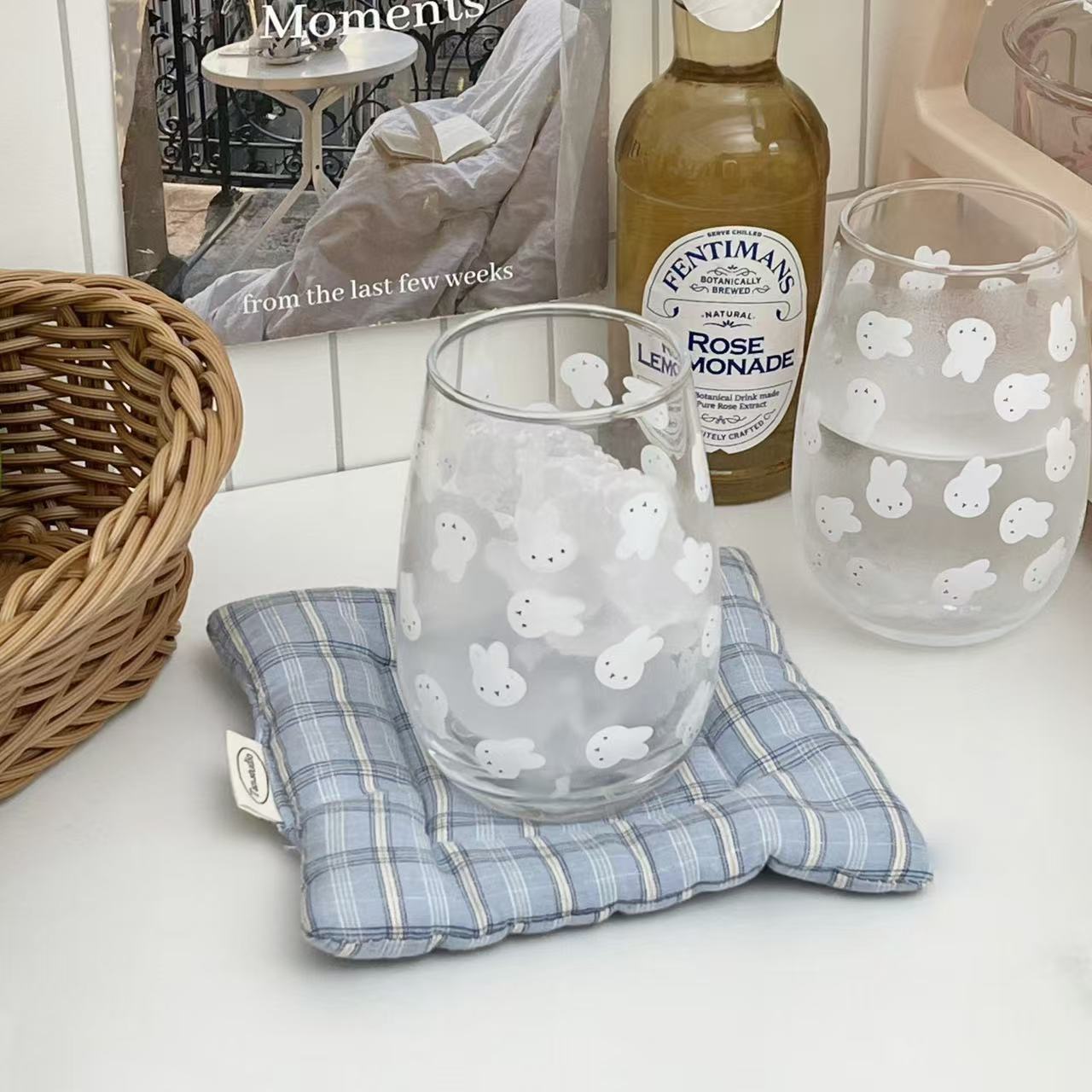 Cute Miffy Rabbit Printed Glas - Coffee Tea Milk ulasan dan harga