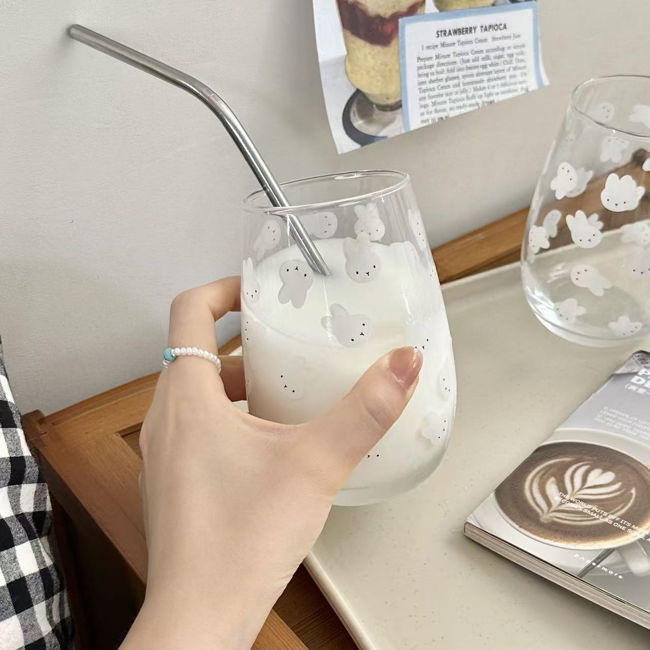 Cute Miffy Rabbit Printed Glas - Coffee Tea Milk ulasan dan harga
