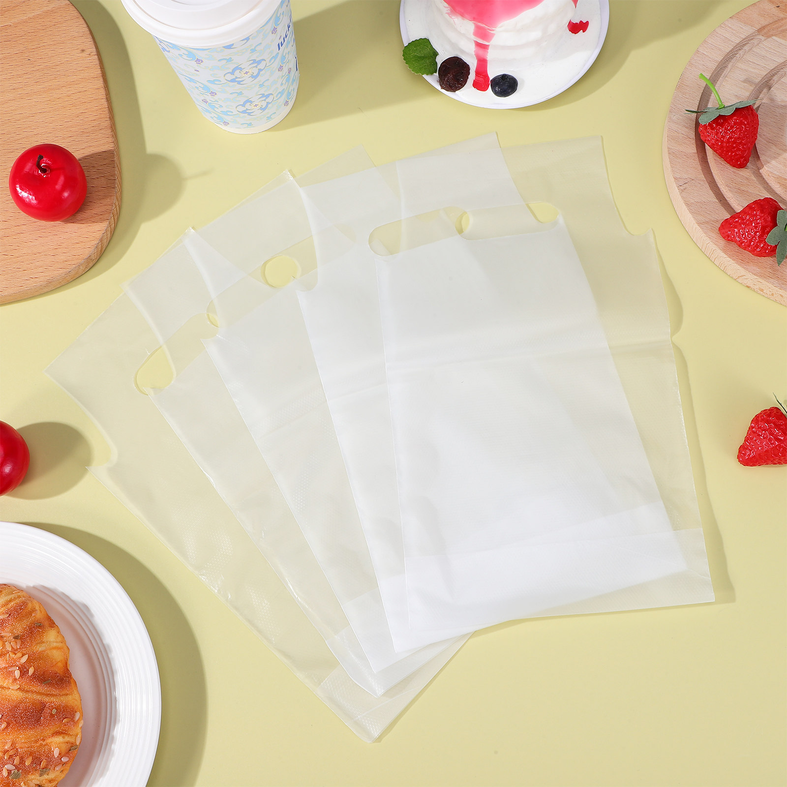 500Pcs Transparent Takeout Bev - Coffee Tea Milk ulasan dan harga