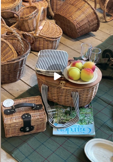 2 Person Willow Picnic Basket  - Coffee Tea Spoon ulasan dan harga