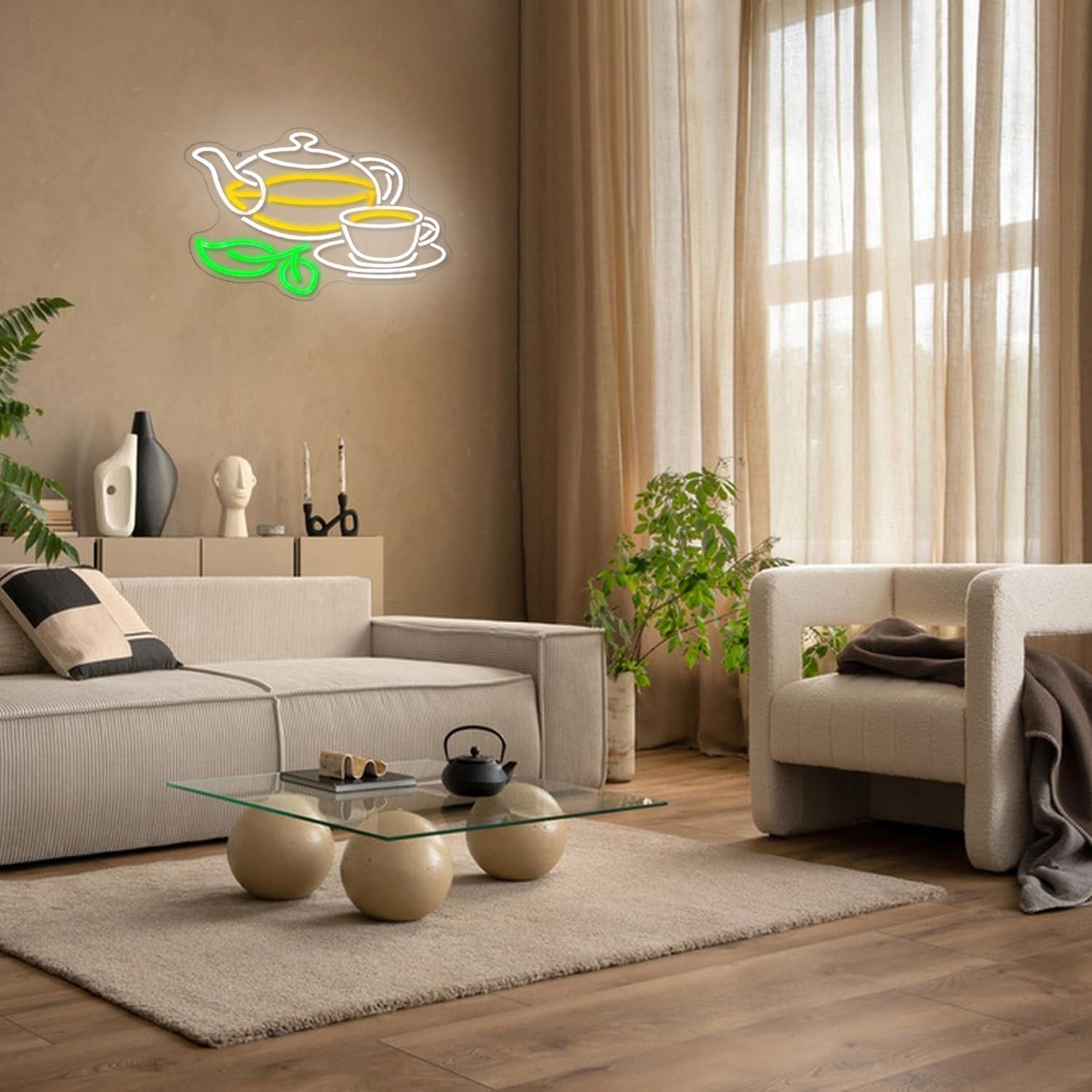 Tea Neon Sign USB Dimmable LED - Coffee Tea Plantation ulasan dan harga