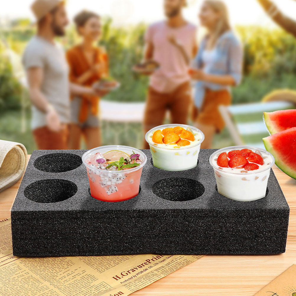 4Pcs 8-Hole Beverage Cup Tray  - Coffee Tea Essentials ulasan dan harga