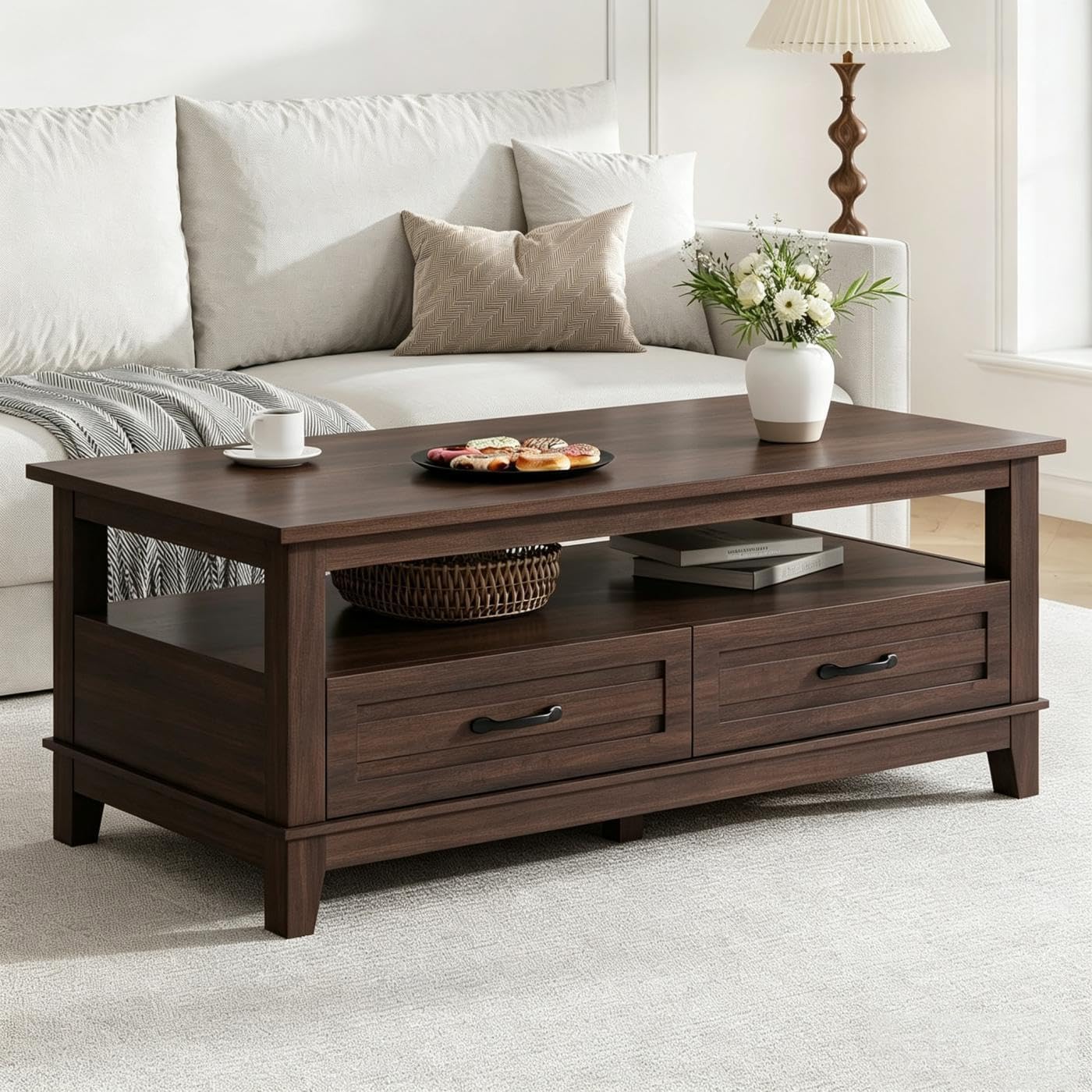 Farmhouse Coffee Table With St - Coffee Tea Display ulasan dan harga
