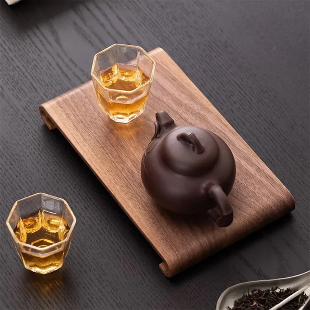 Wooden Coffee Tea Tray Rectang - Coffee Tea Display ulasan dan harga