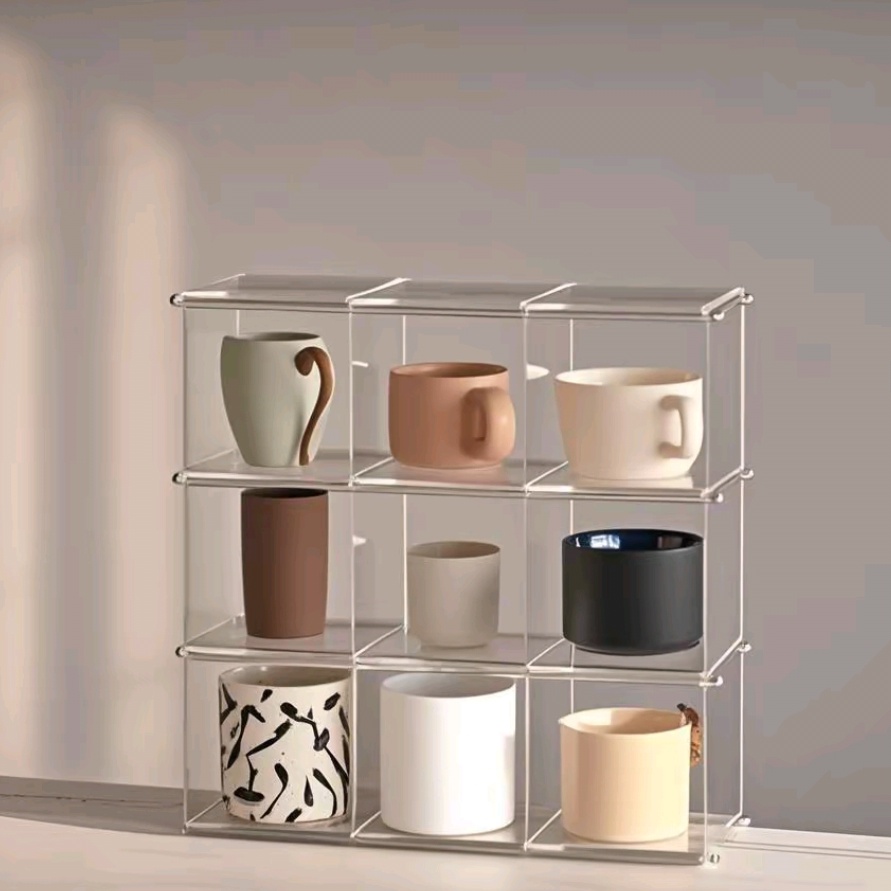 Acrylic Display Shelf Cups Sto - Coffee Tea Display ulasan dan harga