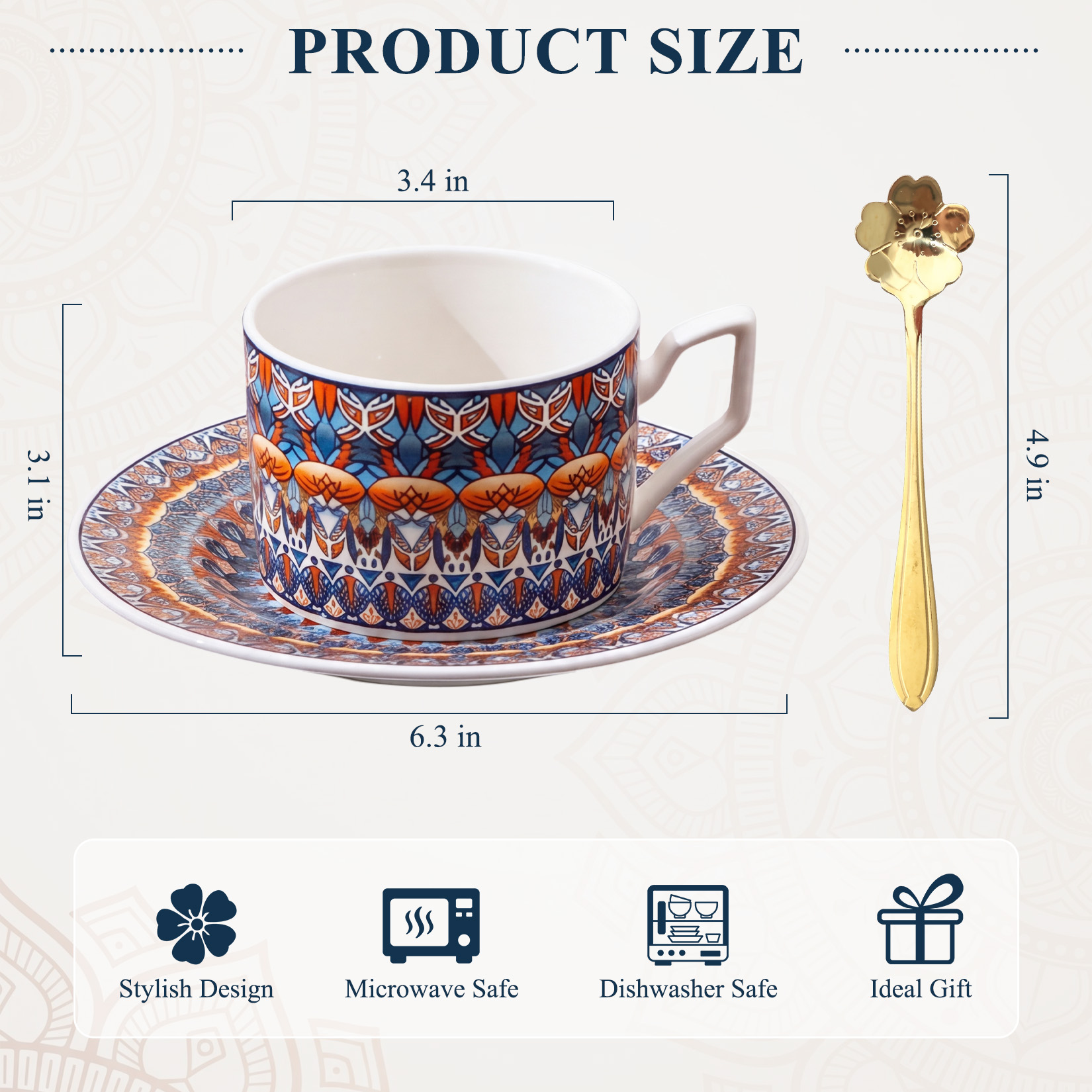 2 Pack Bohemian Ceramic Coffee - Coffee Tea Spoon ulasan dan harga