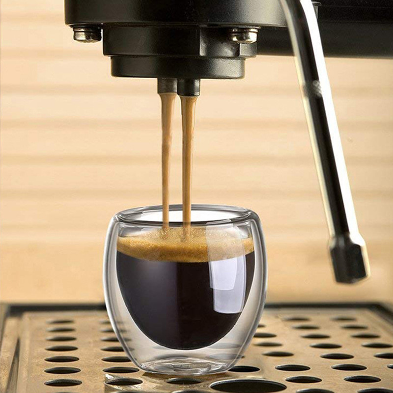 Double Walled Glass Coffee Mug - Coffee Tea Game ulasan dan harga