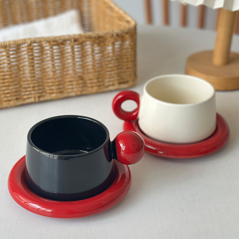 210ml Ceramic Coffee Cup Dish  - Coffee Tea Festival ulasan dan harga