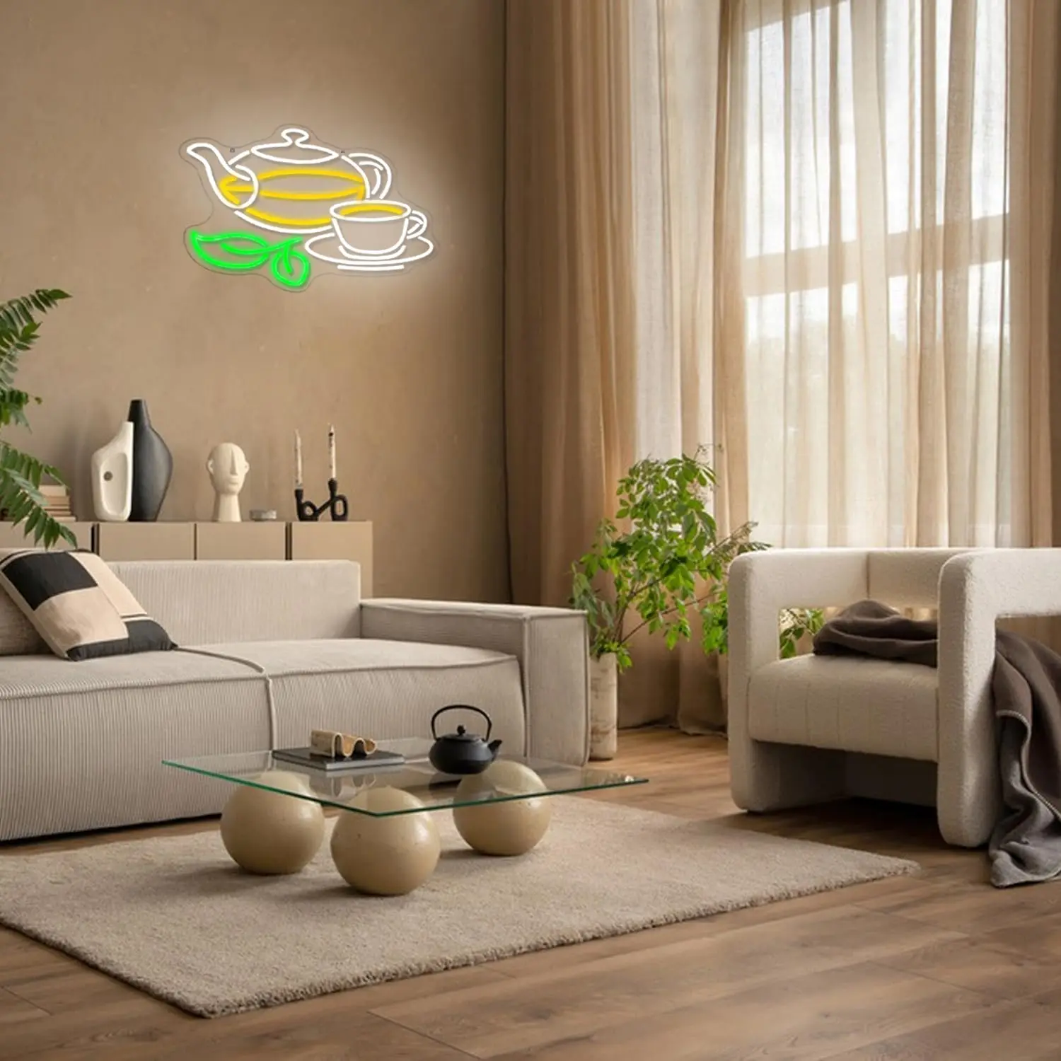 Tea Neon Sign Tea Pot Light Dr - Coffee Tea Plantation ulasan dan harga