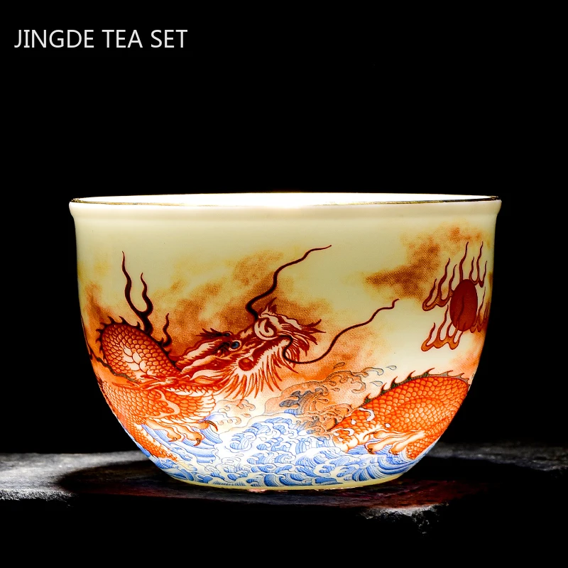 Chinese Ceramic Dragon Pattern - Coffee Tea Set Up ulasan dan harga