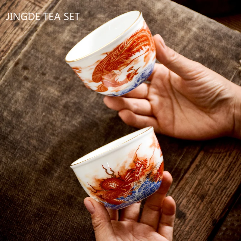 Chinese Ceramic Dragon Pattern - Coffee Tea Set Up ulasan dan harga