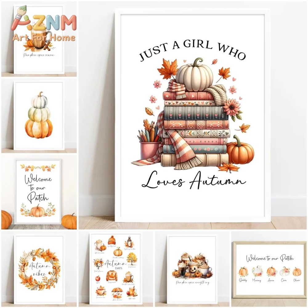 1PC Pumpkin Spice PosterPrint  - Coffee Tea Milk ulasan dan harga