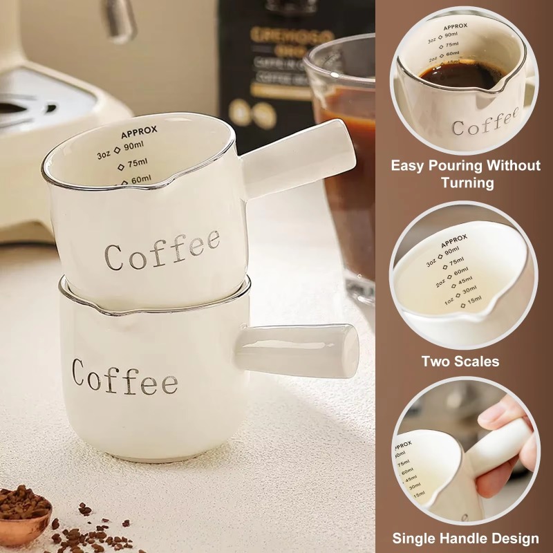 Mini Ceramic Coffee Cup with H - Coffee Tea Milk ulasan dan harga