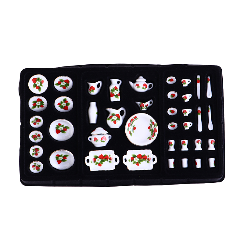 1 Set 1:12 Miniature Doll Hous - Coffee Tea Game ulasan dan harga