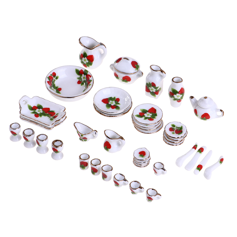 1 Set 1:12 Miniature Doll Hous - Coffee Tea Game ulasan dan harga
