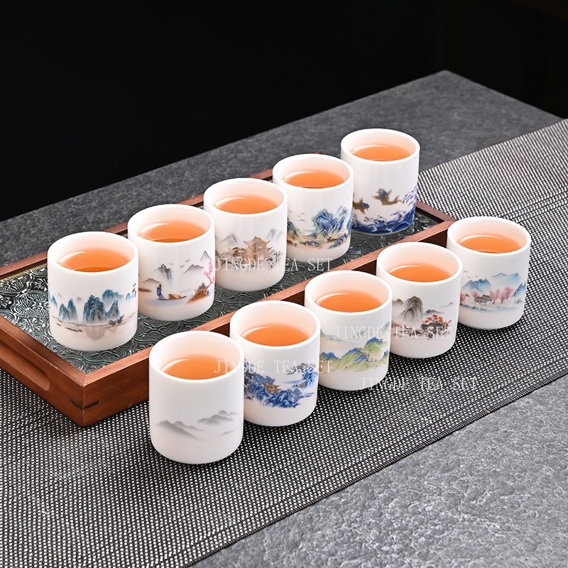 Sheep Fat Jade Straight Mouth  - Coffee Tea Set Up ulasan dan harga