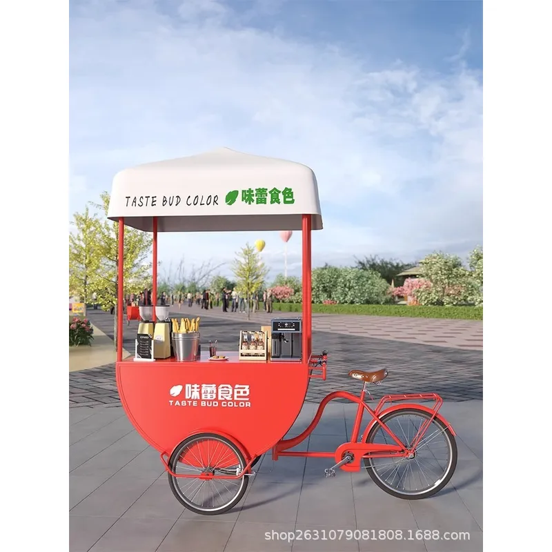 Outdoor Mobile Food Cart Snack - Coffee Tea Milk ulasan dan harga
