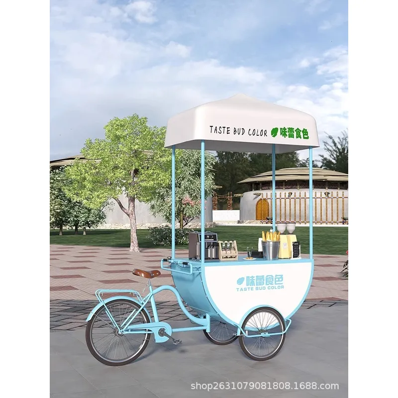 Outdoor Mobile Food Cart Snack - Coffee Tea Milk ulasan dan harga