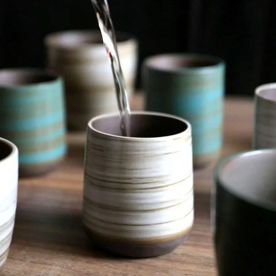 Hand-Painted Crackle Glaze Sto - Coffee Tea Essentials ulasan dan harga