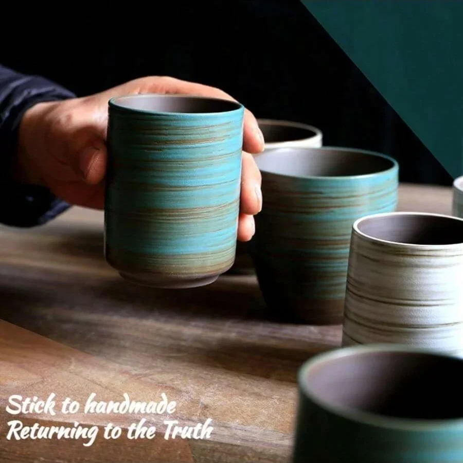 Hand-Painted Crackle Glaze Sto - Coffee Tea Essentials ulasan dan harga