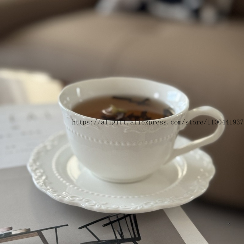 French Light Luxury Embossed F - Coffee Tea Game ulasan dan harga