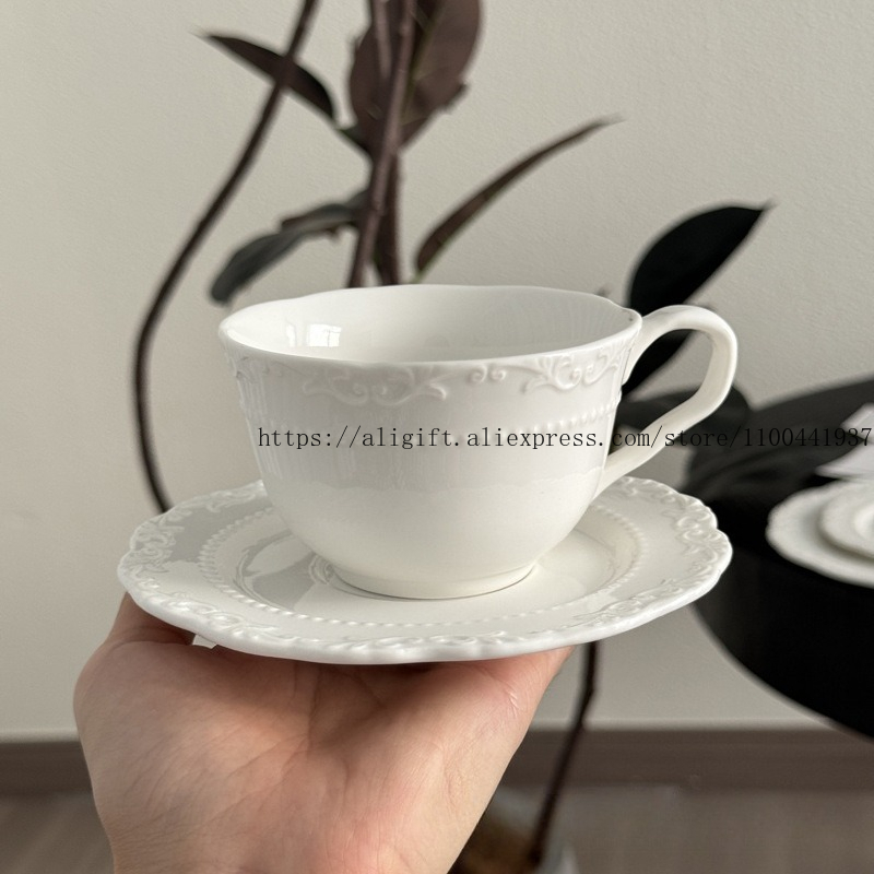 French Light Luxury Embossed F - Coffee Tea Game ulasan dan harga