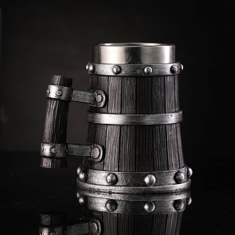 Wood Grain Beer Glass Resin St - Coffee Tea Essentials ulasan dan harga