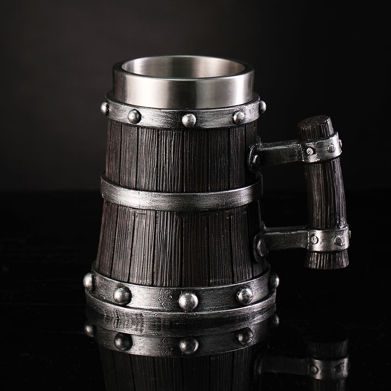 Wood Grain Beer Glass Resin St - Coffee Tea Essentials ulasan dan harga