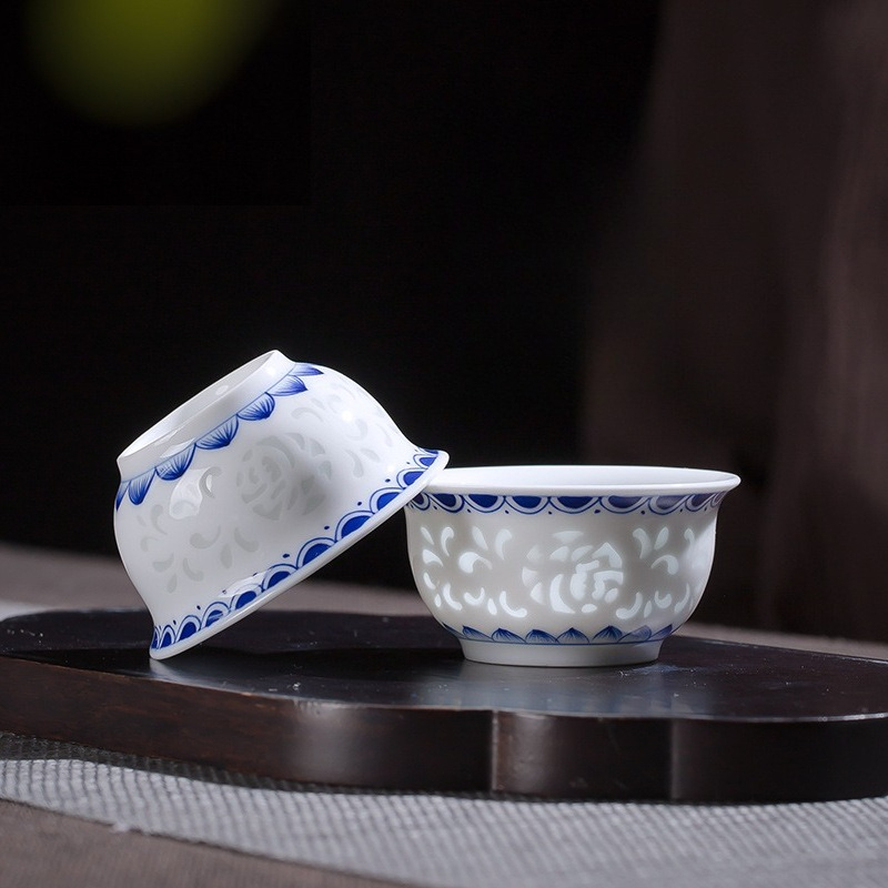 Hand Drawn Blue and White Exqu - Coffee Tea Set Up ulasan dan harga