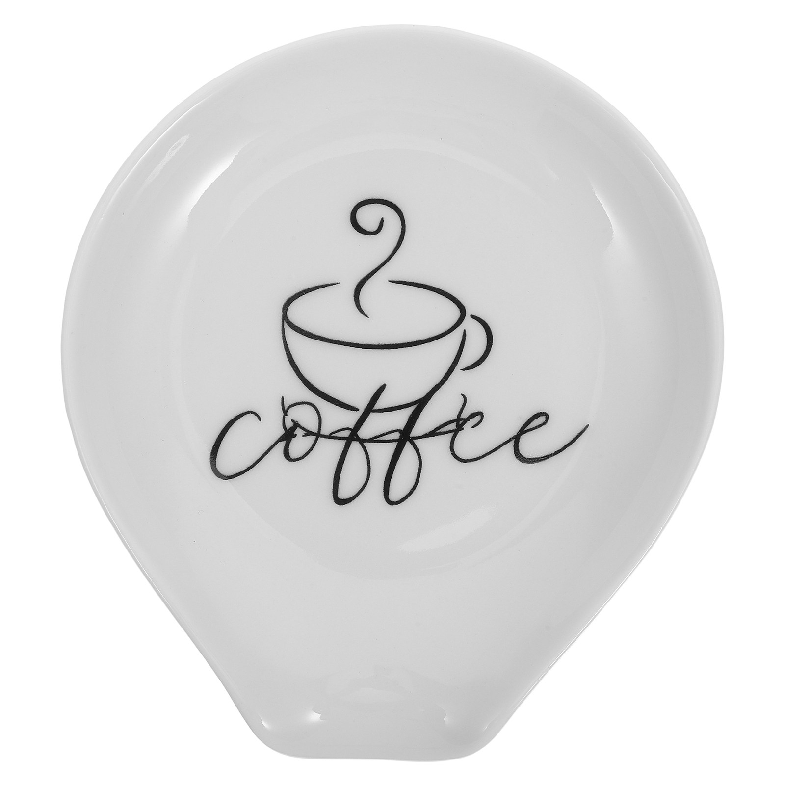 Ceramic Spoon Rest Small White - Coffee Tea Spoon ulasan dan harga