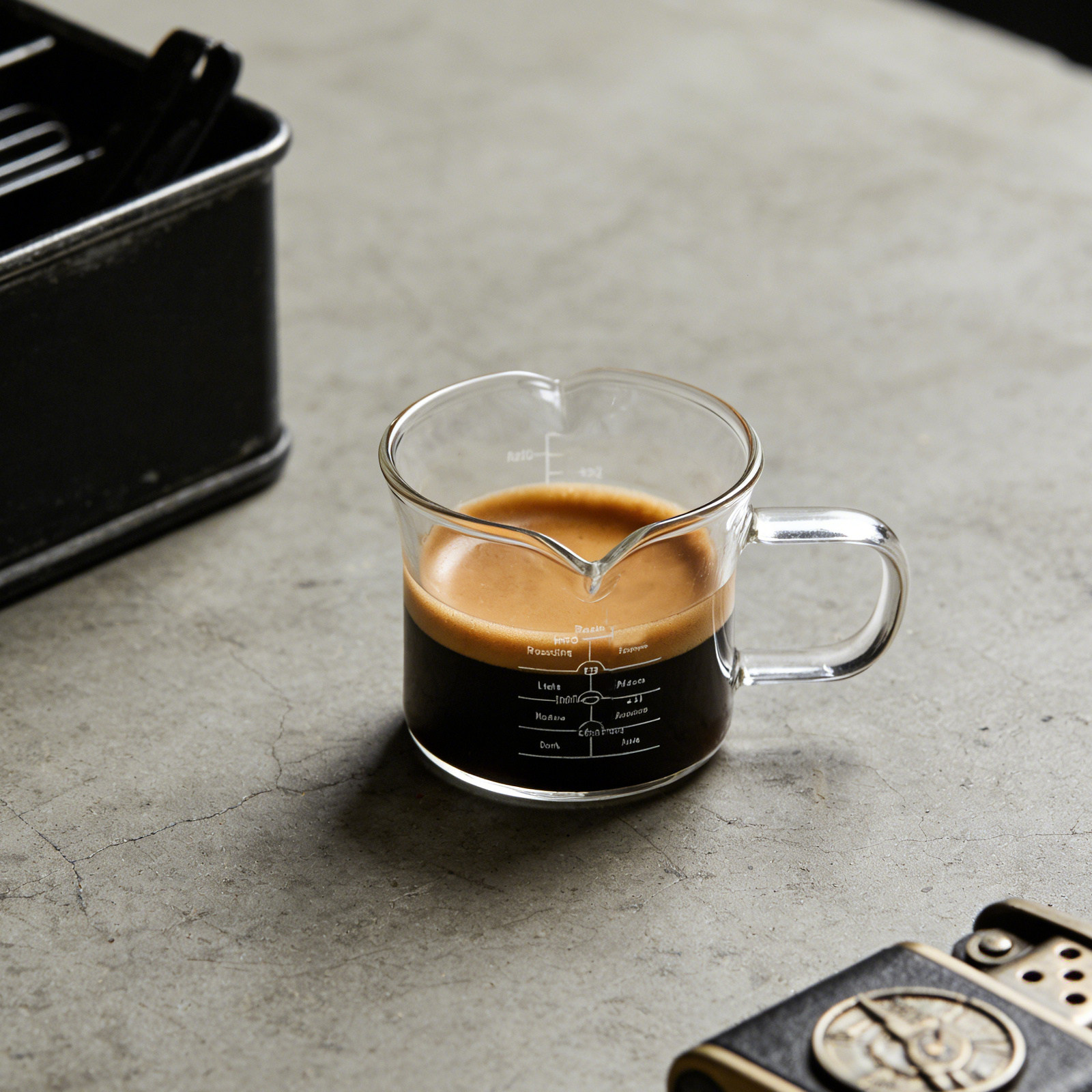 Double Spout Glass Measuring C - Coffee Tea Milk ulasan dan harga